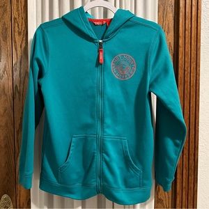 Marmot Mountain Works Teal Zipper Front Hoodie